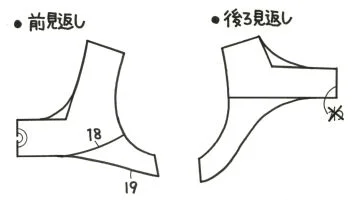 ワンピース 前後見返し修正